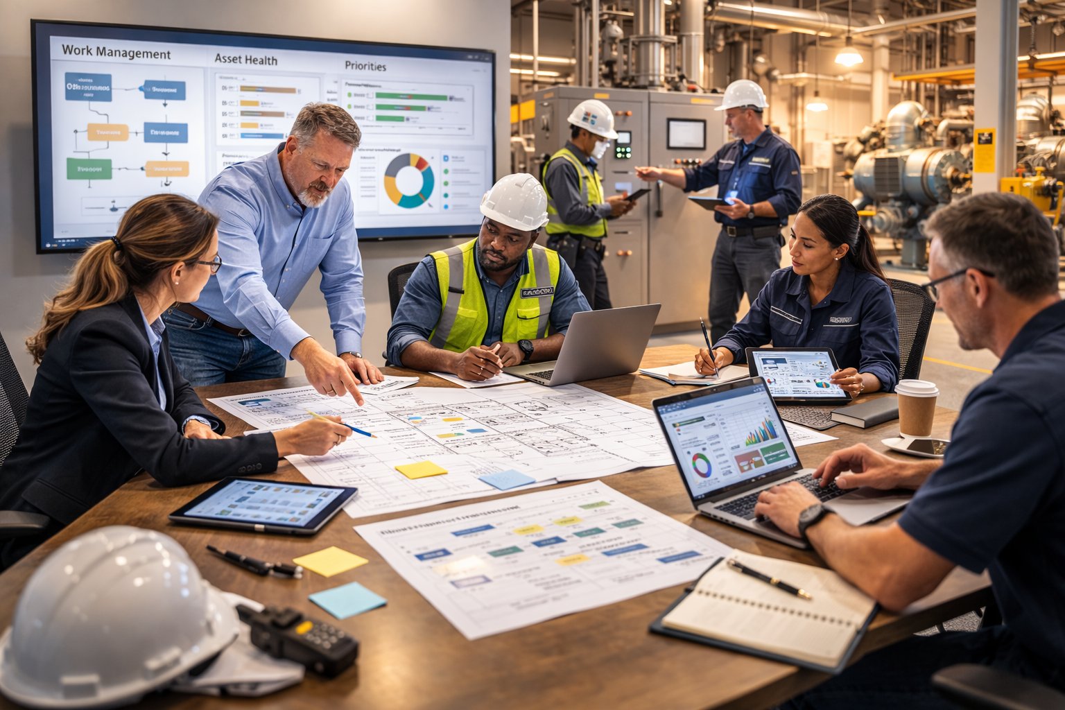 Team rebuilding an EAM workflow